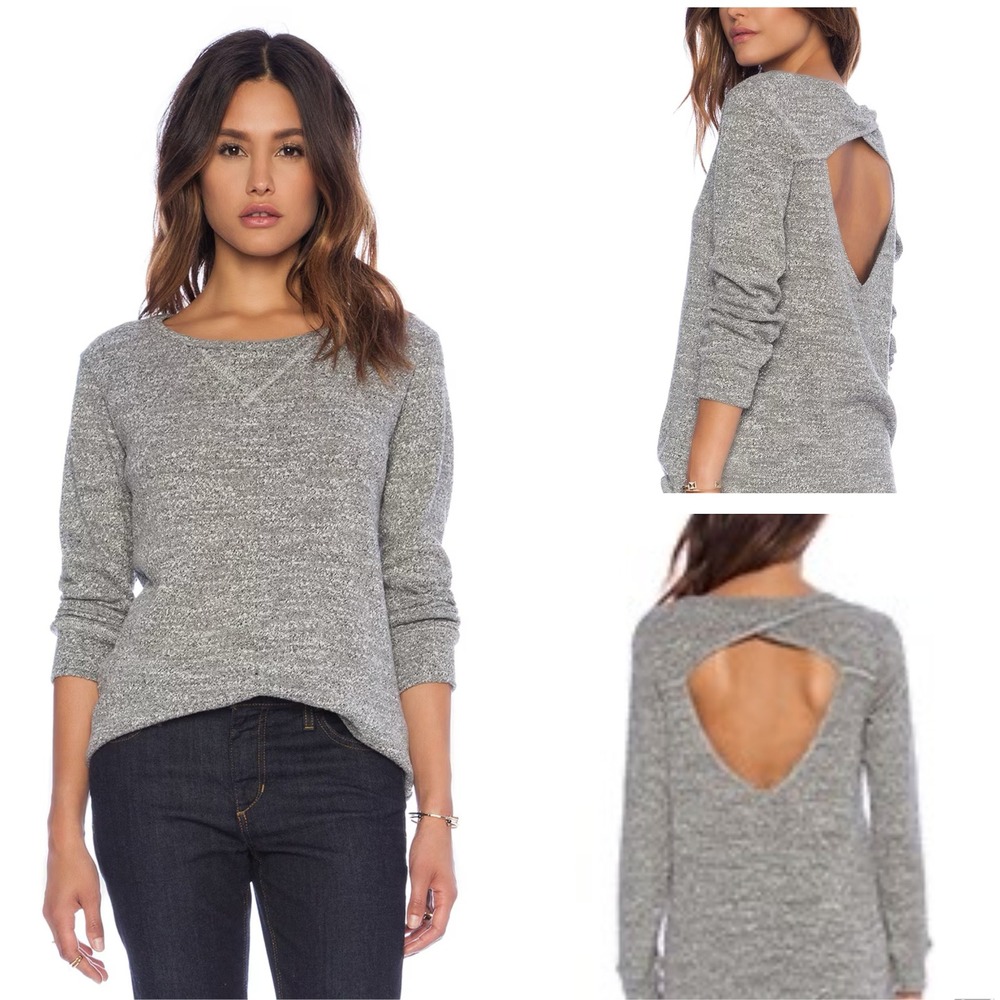 LNA Alissar‎ Pullover Long Sleeve Top with Open Back XS